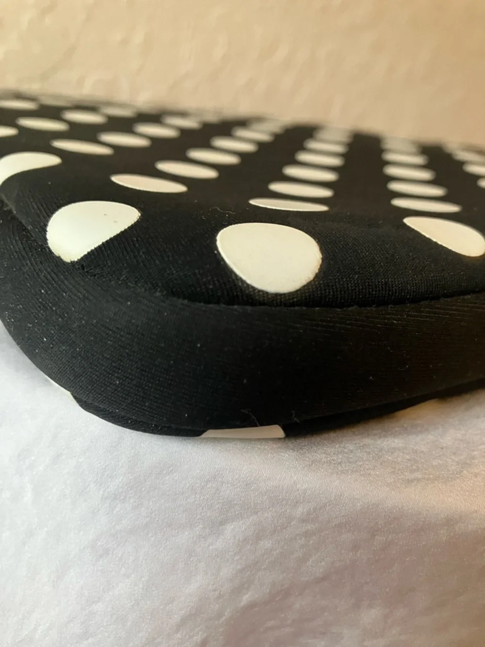 kate spade: Black & White Polka Dot Tablet Sleeve- Gold Tone- Storybook Lining